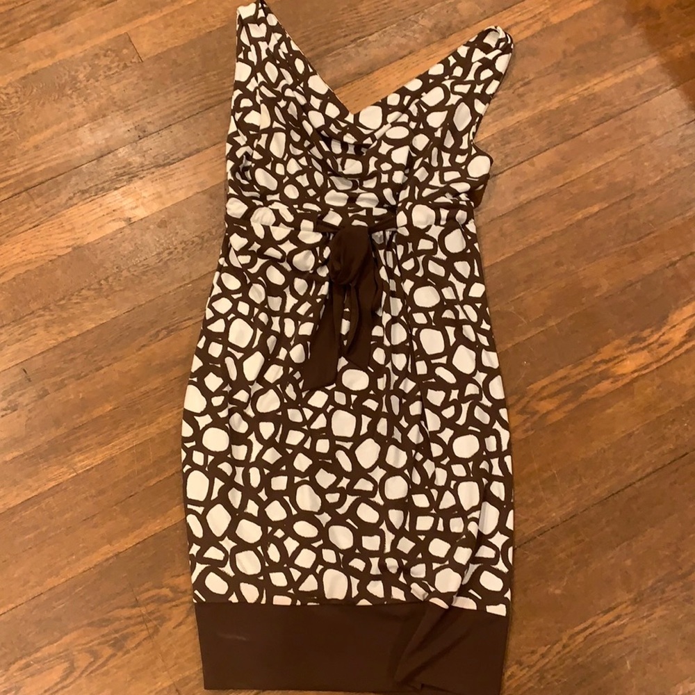 BCBG Maxazria Women’s Large Brown and White Dress